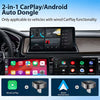 Frascora Wireless CarPlay Adapter for Apple iPhone & Android Auto 2 in 1.